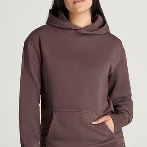 American Tall Wearever Fleece Garment-Dyed Pullover Hoodie for Tall Women in Dus